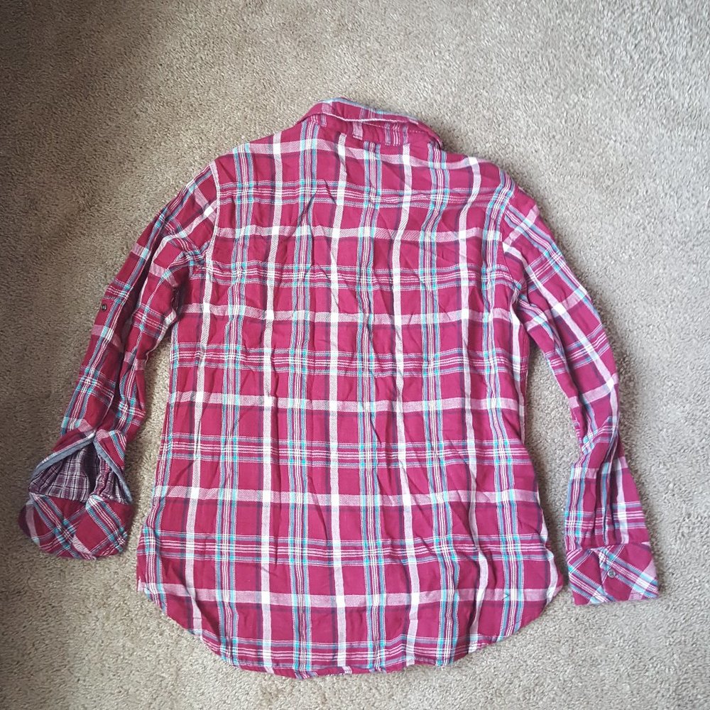 Red Button-Down Flannel- NWT - Picture 2 of 4